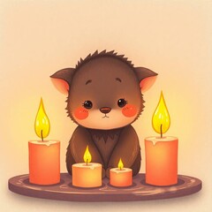 christmas candle and candles