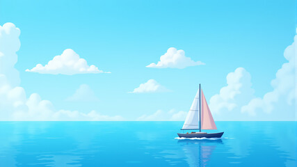 Tranquil Sailing on a Calm Ocean