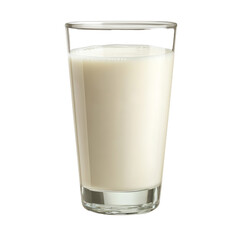 Glass of Fresh Milk on Transparent Background
