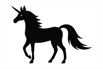 unicorn silhouette vector
