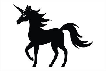 unicorn silhouette vector