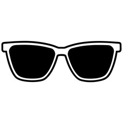 Fototapeta premium Vector silhouette of a pair of sunglasses with a sleek modern frame