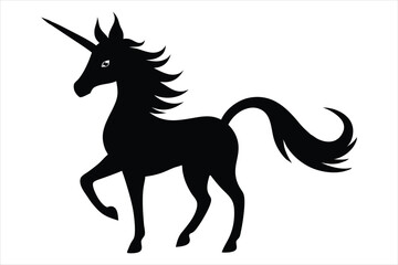 unicorn silhouette vector