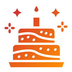 Birthday Cake Icon Style