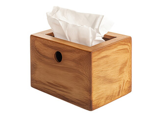 Wooden tissue box