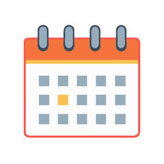 Wall Calendar with Marked Dates Icon Design