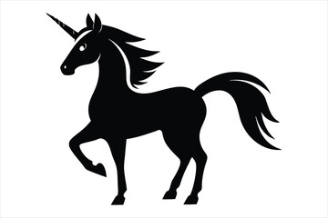 Obraz premium unicorn silhouette vector