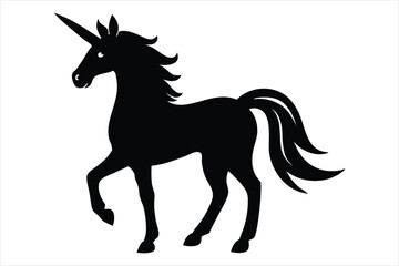unicorn silhouette vector