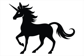 unicorn silhouette vector