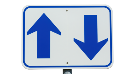 Isolated Directional Arrows Sign