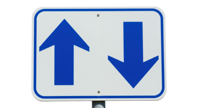 Isolated Directional Arrows Sign