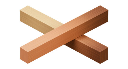 Isolated Wooden Sticks