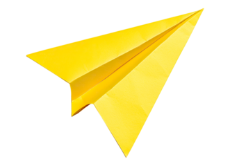 Yellow paper plane