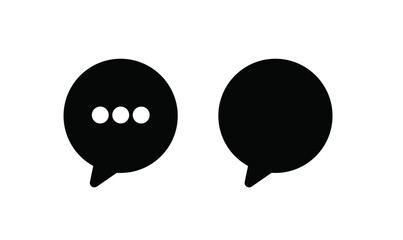 Comments Icon Set | Chat, Feedback, Review & Message Icons | Flat Line & Minimal Style
