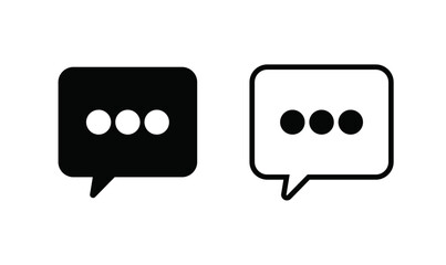 Comments Icon Set | Chat, Feedback, Review & Message Icons | Flat Line, chats icons