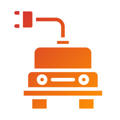 Obraz premium Electric Car Icon Style