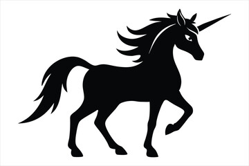 Obraz premium unicorn silhouette vector