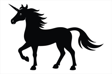unicorn silhouette vector