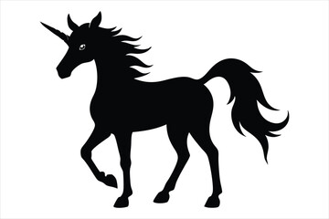 unicorn silhouette vector