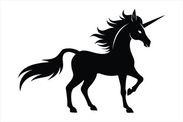 unicorn silhouette vector