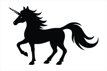 unicorn silhouette vector