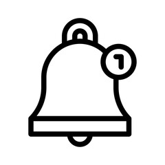alarm bell line icon