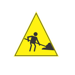 Men on Work Symbol sign, Construction site sign