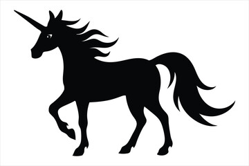 unicorn silhouette vector