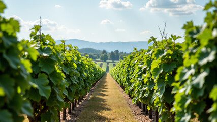 Naklejka premium Breathtaking Vineyard Landscape in Daylight