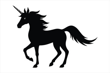 unicorn silhouette vector
