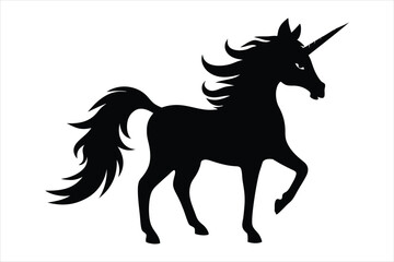 unicorn silhouette vector