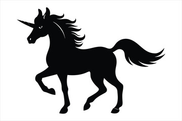 unicorn silhouette vector