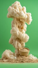 Creamy cloud in sand