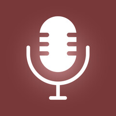 Microphone trendy icon royal abstract vector illustration colorful artwork lovely design