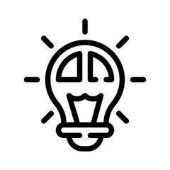 dim lightbulb line icon