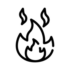 flame line icon