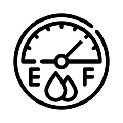 empty fuel gauge line icon