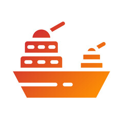 Obraz premium Gunboat Icon Style