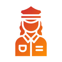 Lady Police Icon Style
