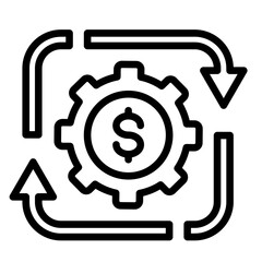 Cash Outflow  Icon Element For Design	