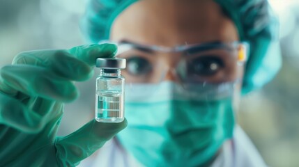 The Vial in Scientist's Hands