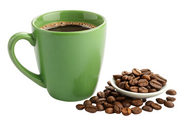 cup of coffee on transparent background 