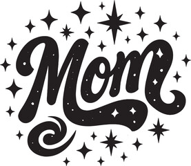 mom vector art illustration text 