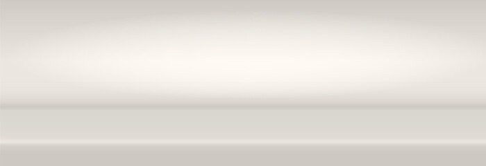 White Grey background. Minimal 3d shelf. Room in the 3d. For backdrop,wallpaper,background. Space for text. Vector illustration.