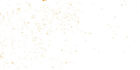 Abstract doted and confetti golden glitter and zigzag ribbon particles splatter on transparent background. Luxury golden glitter confetti that floats down falling bokeh celebration background.