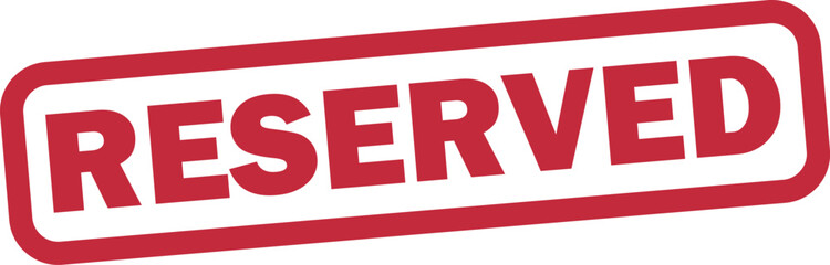 Reserved stamp icon isolated on white background . Red reserved stamp label icon . Vector illustration © cool vp