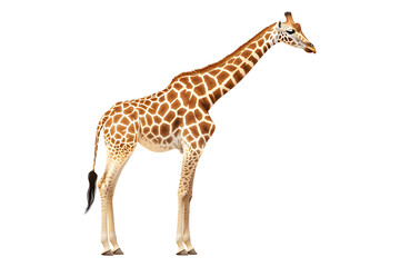 Naklejka premium A basic giraffe icon with a long neck and small spots