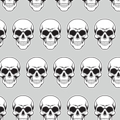 A skull with a skull and a black background with spots