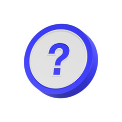 question mark con 3d rendering faq symbol