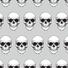 A skull with a skull and a black background with spots